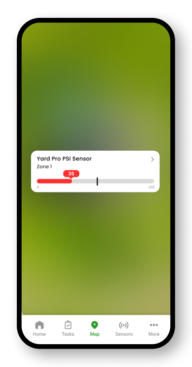 YardPro app: Sensors